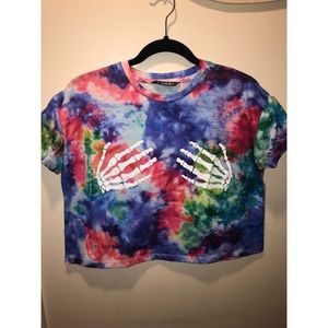 🌵 SHEIN skull hands crop top